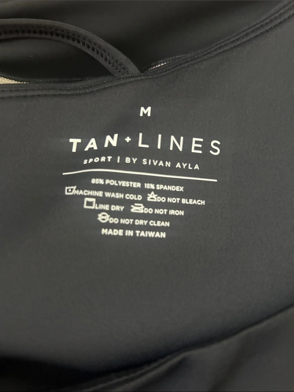 Asymmetric Black Sports Bra with Contrast Band